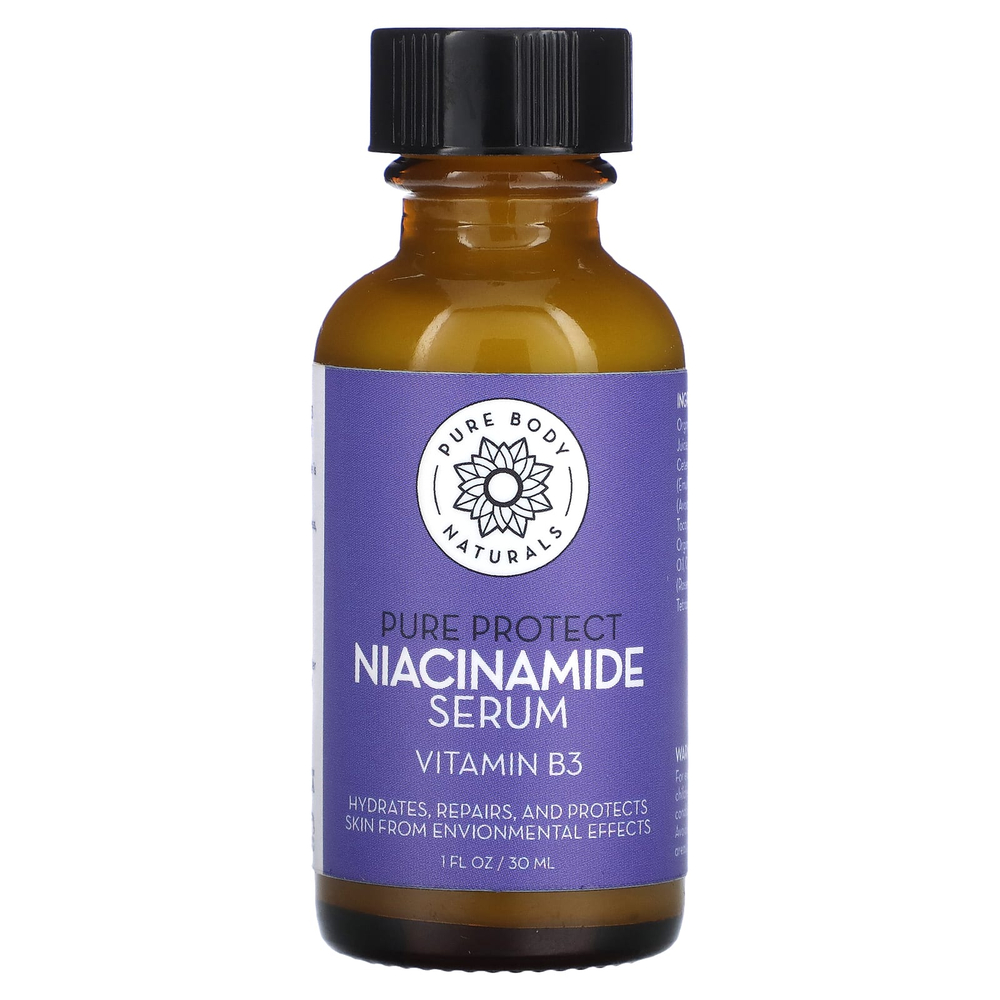 Pure Body Naturals, Pure Protect, сыворотка с ниацинамидом, 30 мл (1 жидк. унц.)