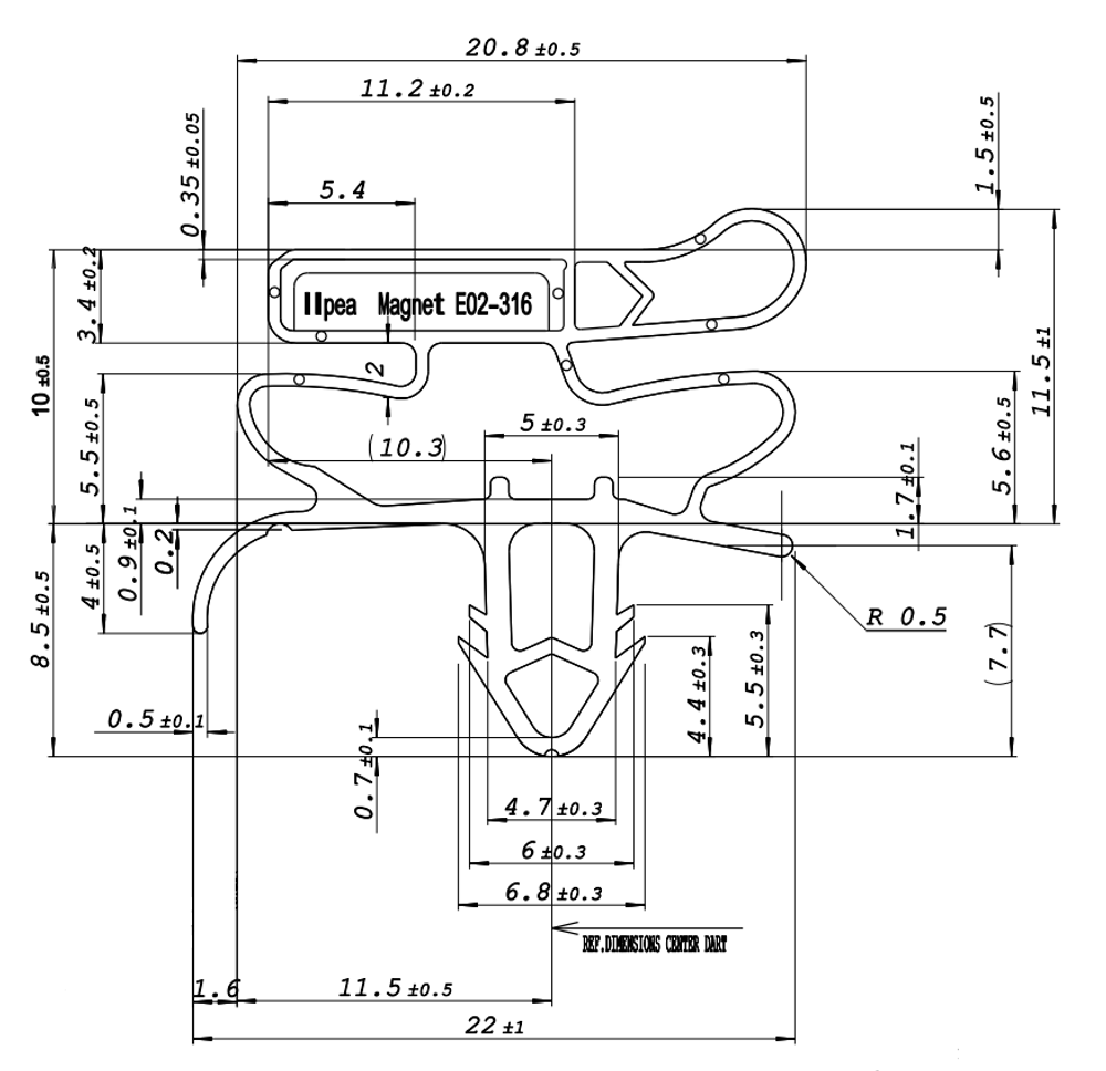 Уплотнитель для морозильный шкаф RNX 200 размер 725*575 мм (017 АНАЛОГ)
