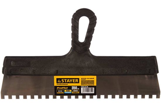 Шпатель STAYER PROF. зубчатый, 350мм, зуб 8*8мм