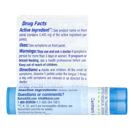 Boiron, Cantharis, 30C, помощь в блистере, прибл. 80 гранул