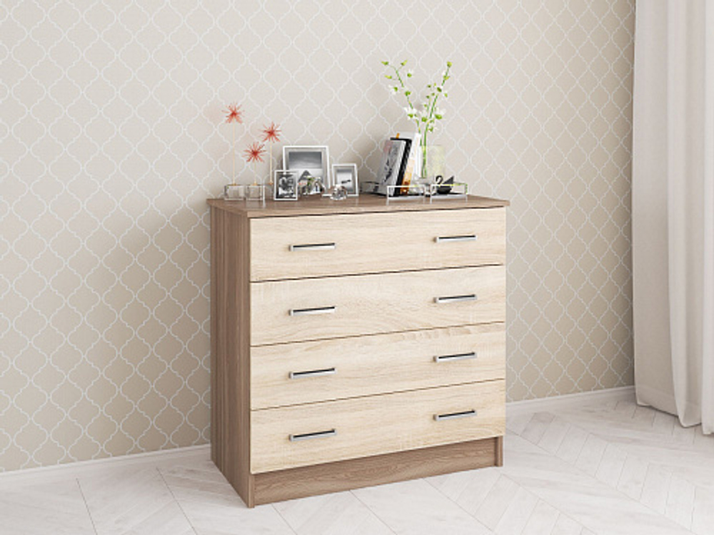 Комод длинный Катрин 3, ясень шимо/дуб сонома