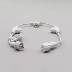 Разветвитель 3-х лучевой для нитей 24В. без возможности управления, провод белый ПВХ, IP65, LTC (PR83-ST)