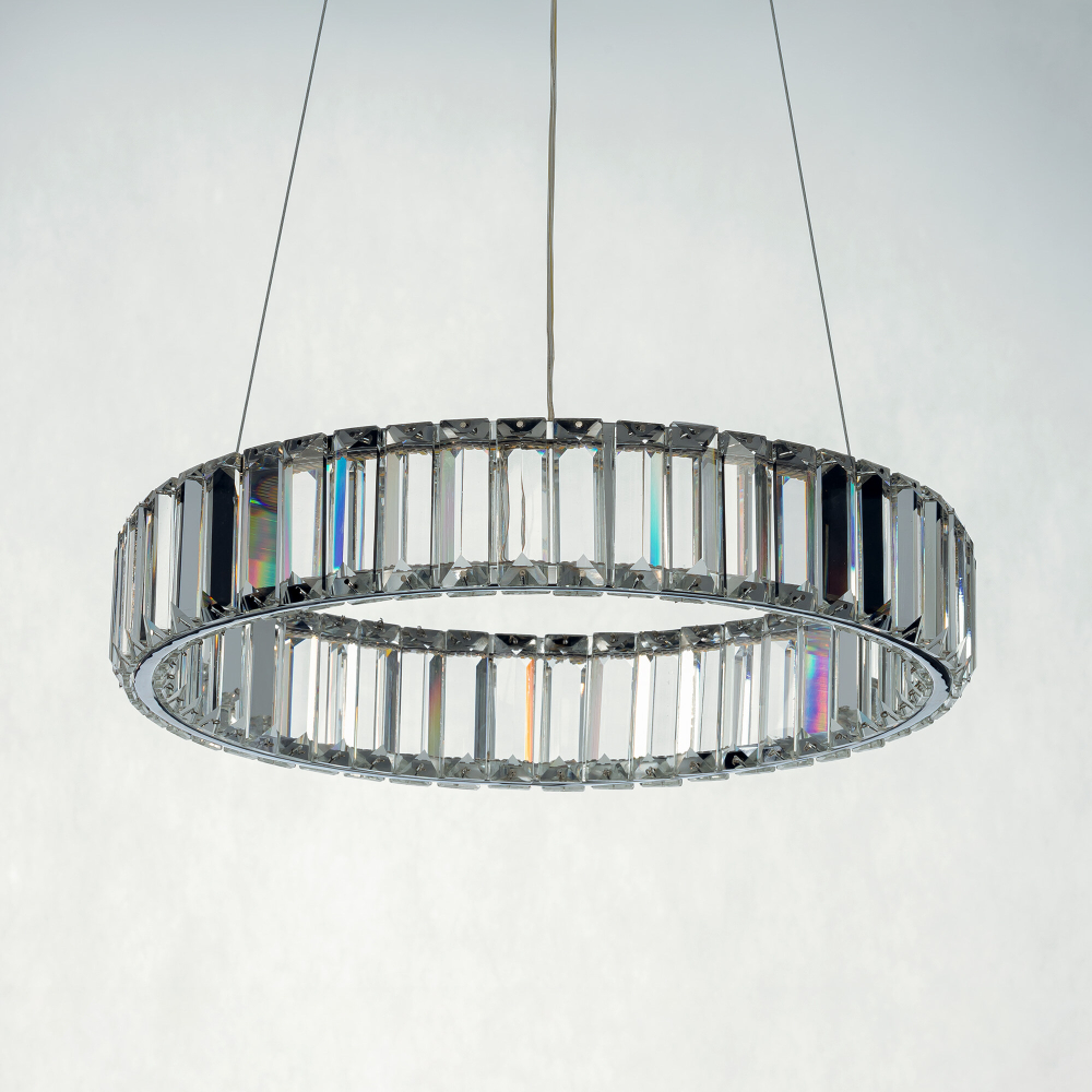 Citilux Чезаре CL338141 LED Люстра хрустальная с пультом Хром