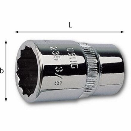 235 3/8  Головка торцевая, 12-ти гранная 3/8" на 14 мм., USAG (Италия)