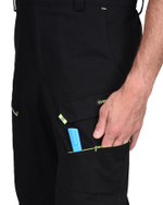 Костюм СИРИУС-ДЕКСТЕР куртка, п/к, черный с лимонной отделкой, тк. стрейч с ВО