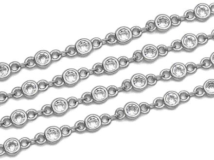 Цепь со стразами 4мм