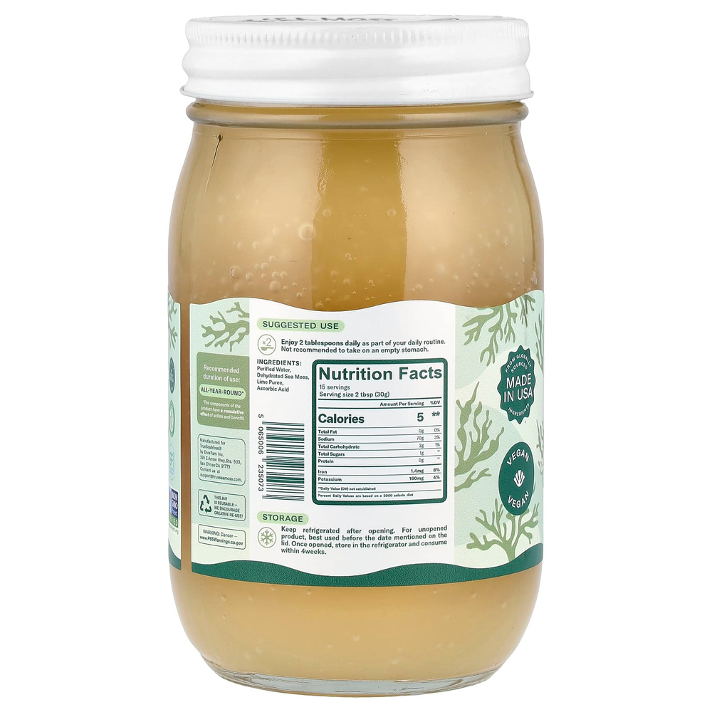 True Sea Moss, гель с дикорастущим морским мхом, 473 мл (16 жидк. унций)