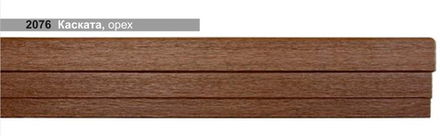 Карниз с багетной планкой из полистирола Каската 2076 однорядный, цвет орех
