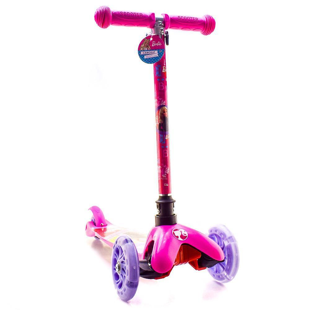 Самокат 3кол. Барби, 120 и 80 мм, арт. S00022-BRB