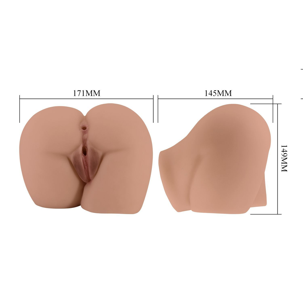 Мастурбатор-полуторс Bernace с вибрацией (Цвет: карамель (темно-бежевый))