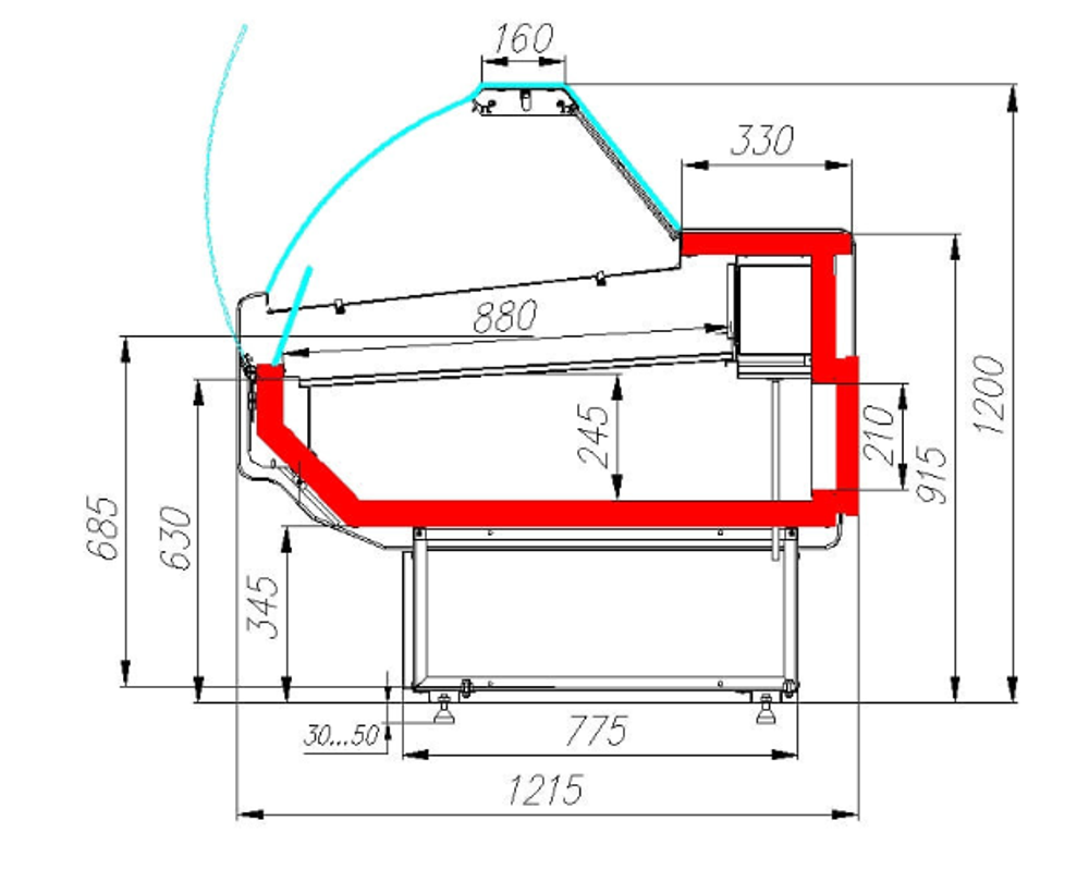 Холодильная витрина CARBOMA ATRIUM G120 SM