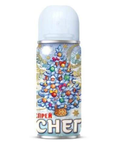 Синтетический снег нетающий БЕЛЫЙ в спрее для праздничного декорирования