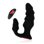 Черный анальный вибростимулятор с пультом ДУ Bior Toys Sex Expert SEM-55238