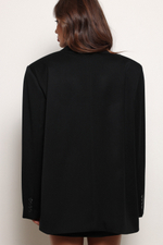 Жакет двубортный черный