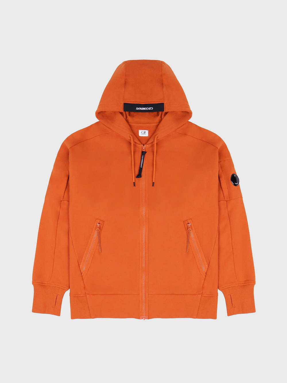 Худи на молнии C.P. Company Diagonal Raised Fleece Orange