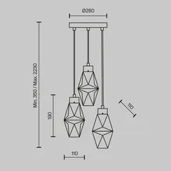 Подвесной светильник Время коктейлей / Cocktail time G9х3 Maytoni mod325pl-03g