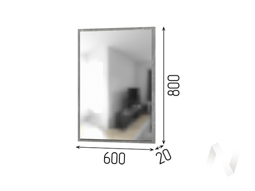 Зеркало З 01 МС Денвер (ателье светлое/белый)