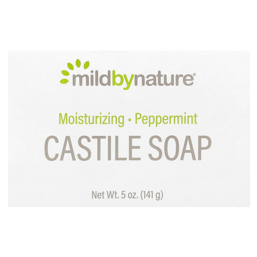 Mild By Nature, кастильское кусковое мыло, с ароматом перечной мяты, 141 г (5 унций)