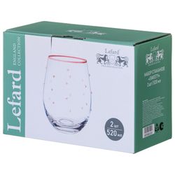 НАБОР СТАКАНОВ "SWEETY" ИЗ 2 ШТ. 520 МЛ