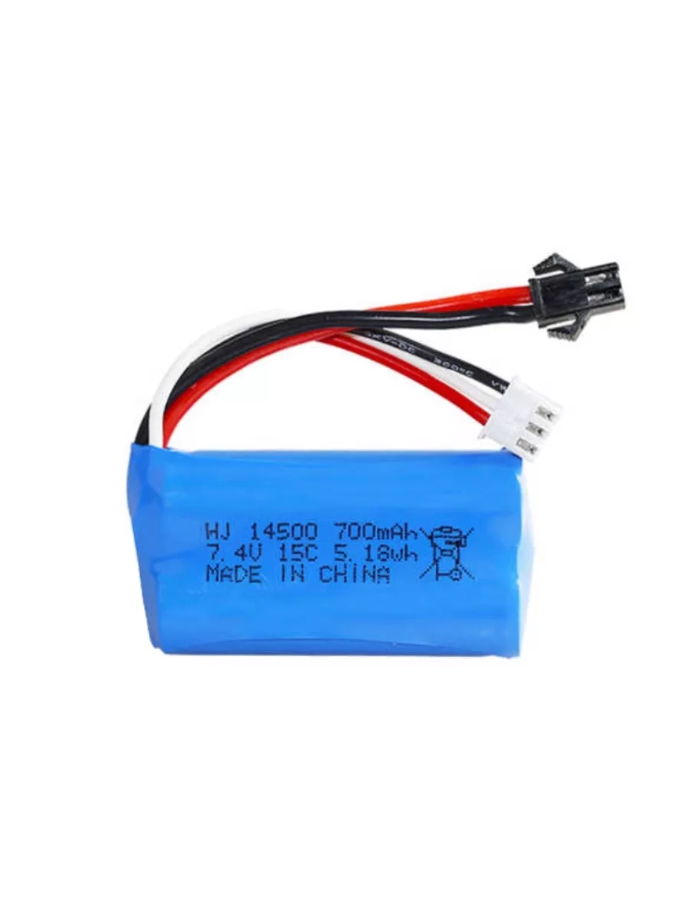 Аккумулятор для игрушек Li-Ion 7.4V 14500 700mah SM-2P