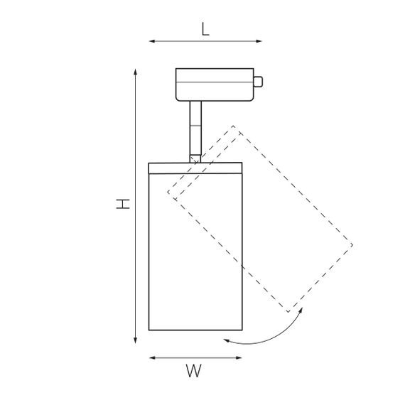 Комплект с трековым светильником Lightstar Rullo (592286+216586) A1T216586