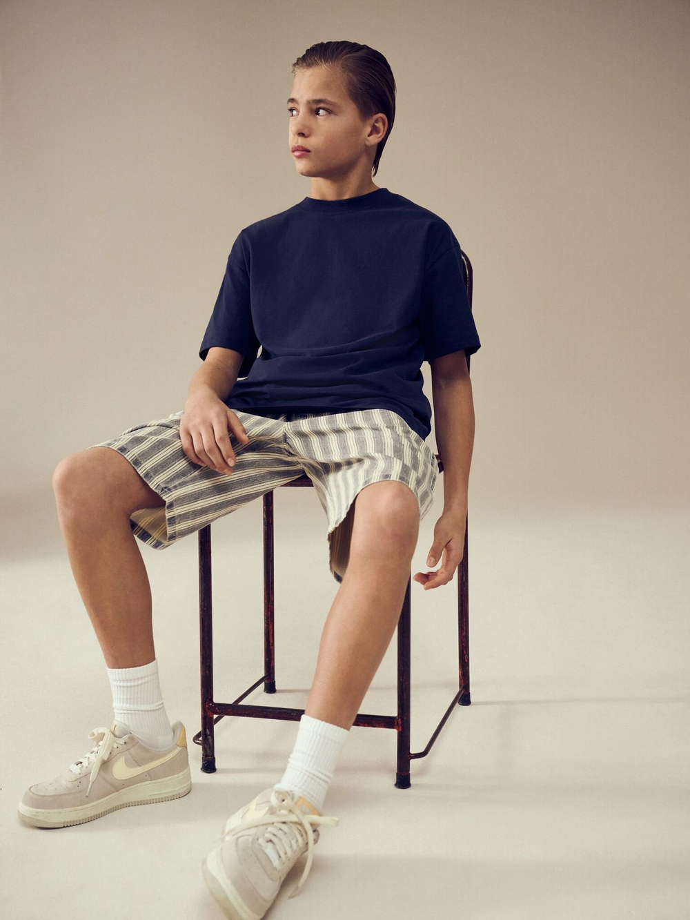 Шорты джинсовые для мальчика Next AC5-645, Молочный, Синий