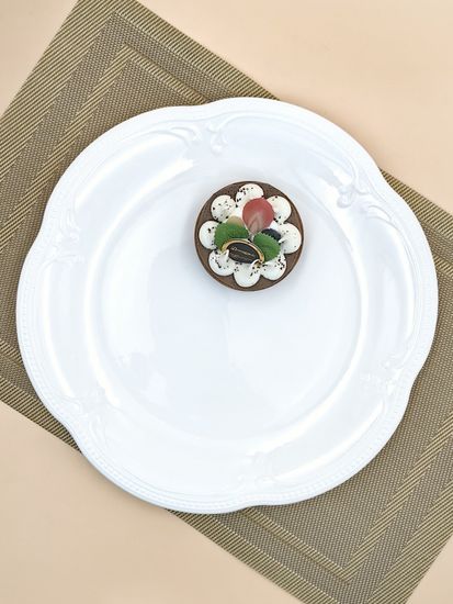 Блюдо круглое 30 см. набор 3 шт. "White Ornaments"