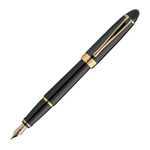 Перьевая ручка Aurora Ipsilon Deluxe black GT, перо F, в подарочной коробке