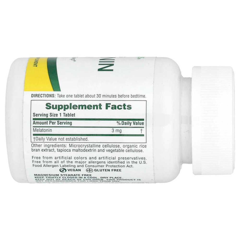NaturesPlus, мелатонин быстродействующий, 3 мг, 90 таблеток