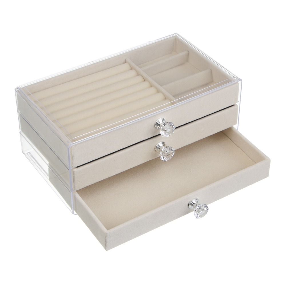 Шкатулка для украшений, 10,5x13,5x23,5 см, ПВХ, 2 цвета