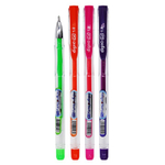 Ручка гелевая, Digno, цветные чернила, серия "Selfy", неоновая, 4 шт