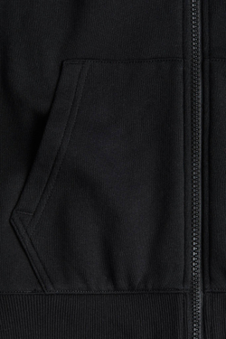 H&M Толстовка с капюшоном на молнии, черный