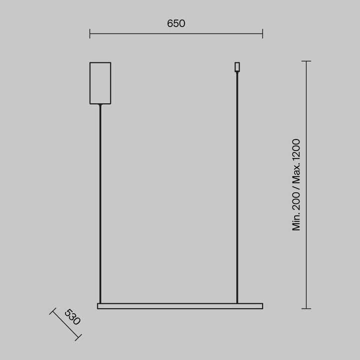Подвесной светодиодный светильник Maytoni Glint MOD072PL-L28B3K