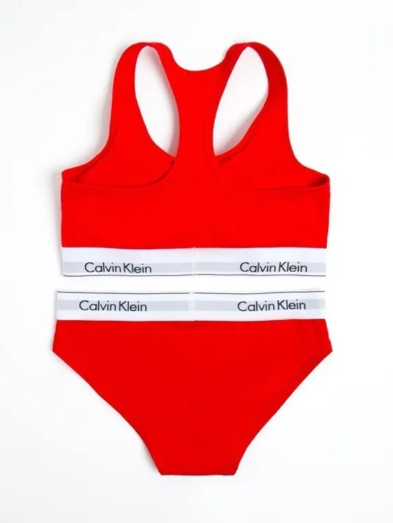 Комплект женский (топ/трусы), цвет красный МИКС, размер 44-46