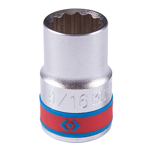 KING TONY (433018S) Головка торцевая стандартная двенадцатигранная 1/2", дюймовая 9/16"