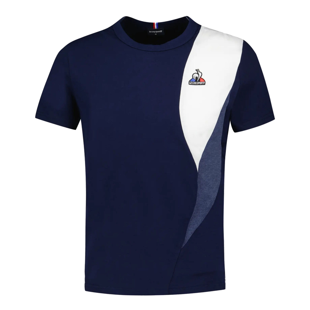 Мужское теннисное поло Le Coq Sportif N°1 T-Shirt Men - Dark Blue, White