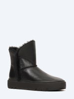 1013785M Полусапоги женский черный+натуральная кожа