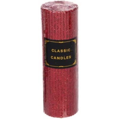 Свеча «Блестящий шик» 5*15 см, Красный