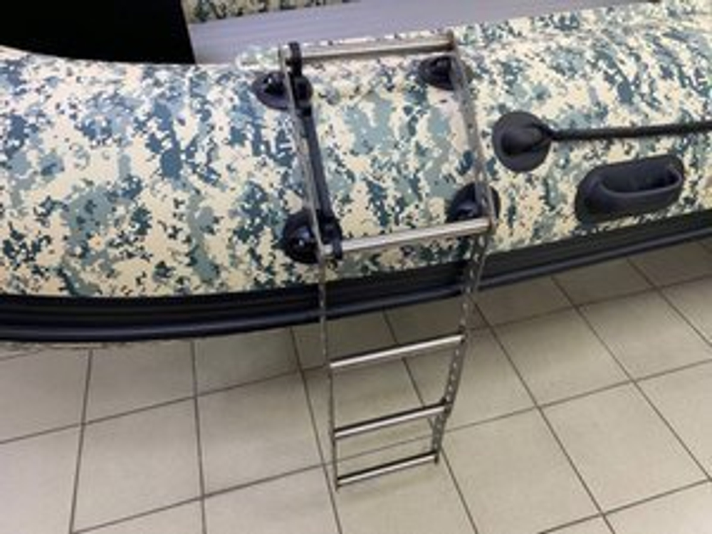 Трап бортовой  для лодок ПВХ складной нержавейка.