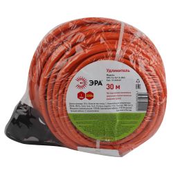 Удлинитель силовой ЭРА UPx-1e-3x1.5-30m в бухте c заземлением 1 розетка 30м ПВС 3х1.5мм2
