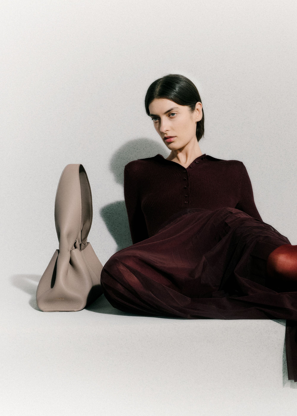 POLENE Сумка Numéro Neuf East West, темно-серый