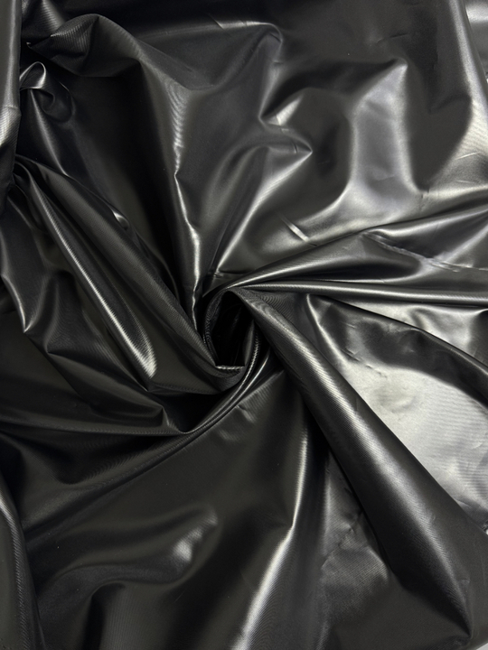 Плащевка однот черный, тонкая Монклер LR#59