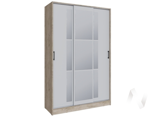 Шкаф-купе Стиль-2 1400 (дуб крафт серый/серый камень)