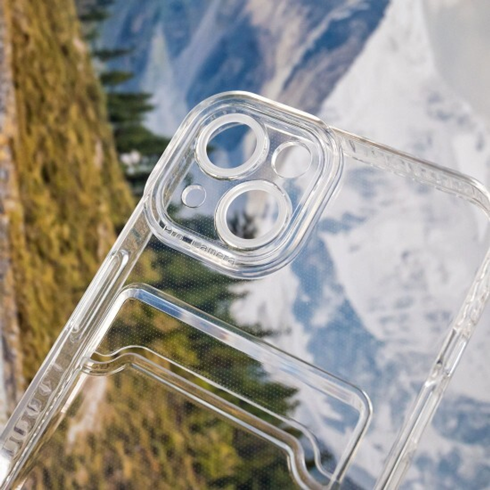 Силиконовый чехол для iPhone 13 с карманом для карт, 013019 CM