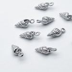 Подвеска Ракушка, цвет серебро (родий), размер 11*4 мм, цена за 1 шт