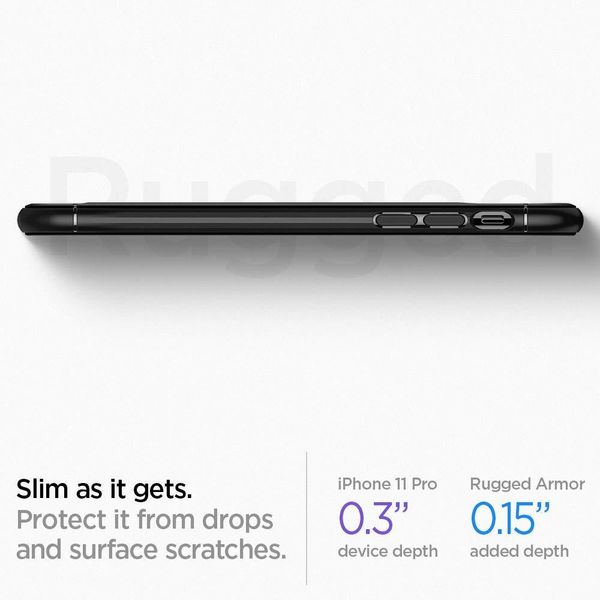 Прочный чехол SPIGEN для iPhone 11 Pro - Rugged Armor - Matte Black