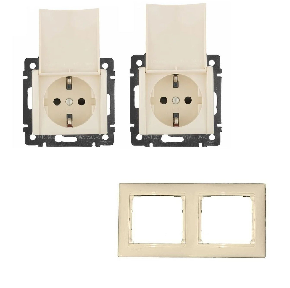 Legrand розетка 4322 с рамкой 2 с/к