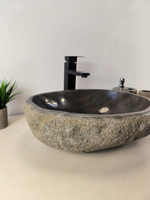 Раковина из речного камня RS-65977 47х38х15 из натурального камня