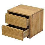 Тумба прикроватная с 2 глубокими ящиками Дольче Вита напольная, из массива дикого дуба