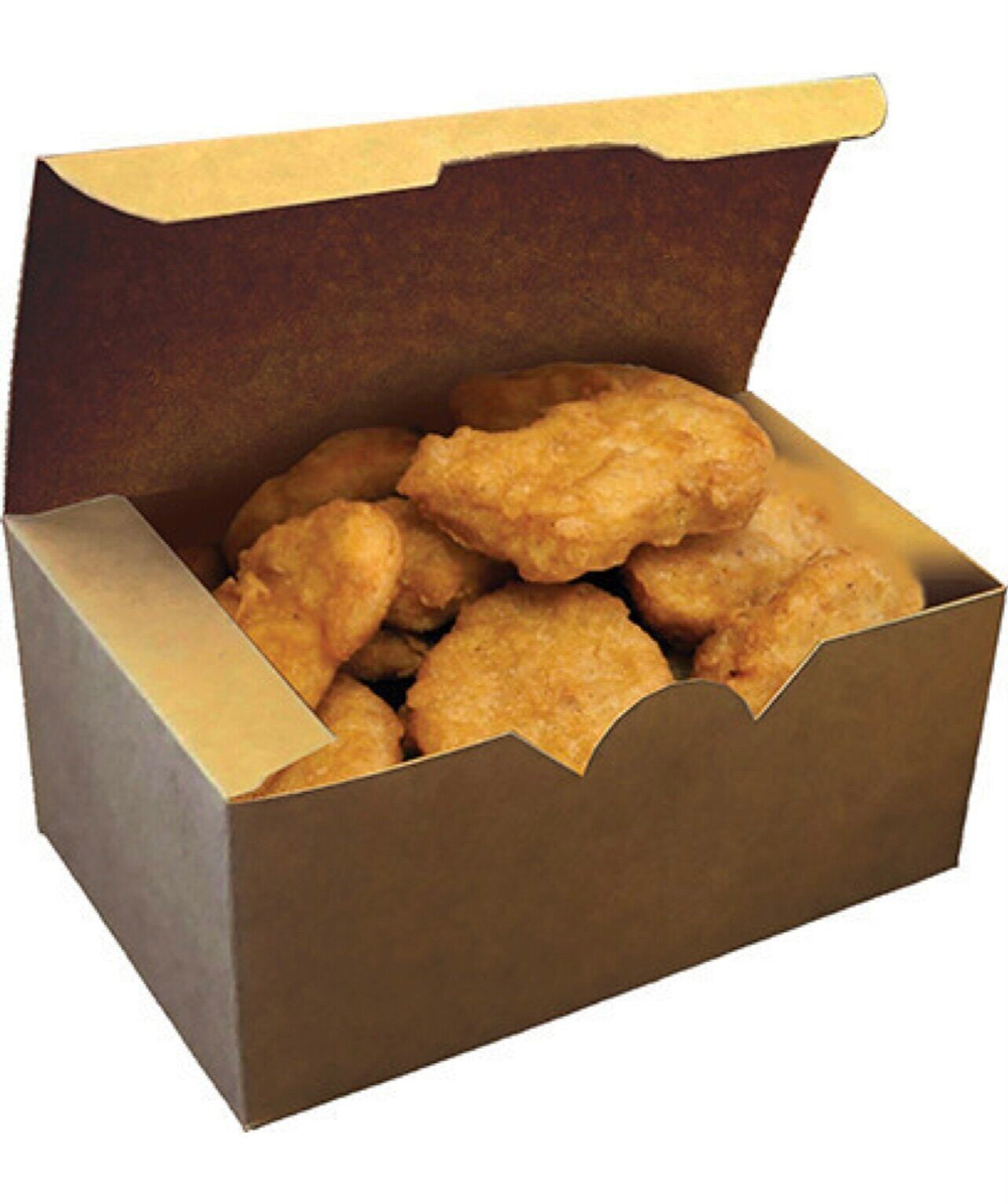 Упаковка для наггетсов, куриных крыльев, картофеля фри ECO Fast Food Box S ( 600 шт./кор.24 уп.,25 шт) р-р 45*75*115 мм